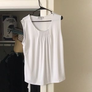 White Sleeveless Blouse